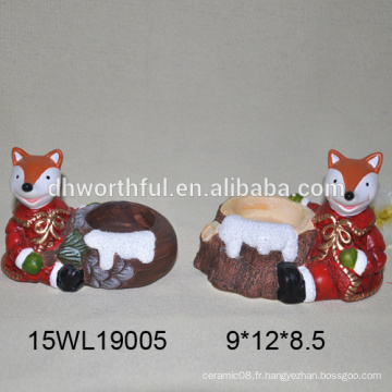 Bougeoir en céramique spécialisé en forme de renard